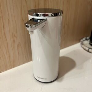 Simplehuman White and Silver Touch-Free Soap Dispenser